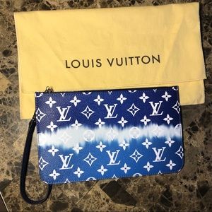Louis Vuitton Blue Escale Wristlet Pochette